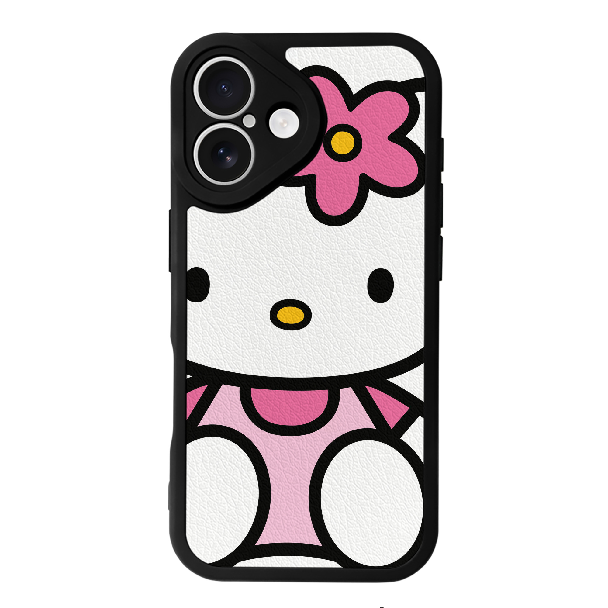 （画像用） Hello Kitty ハローキティ 【iPhone 16シリーズ対応】シリコンスマホケース（レザー調） 材質：シリコン